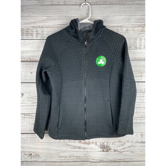 Levelwear Boston Celtics Full Zip Hooded Sweatshirt Small Gray Shamrock NBA - Picture 1 of 8